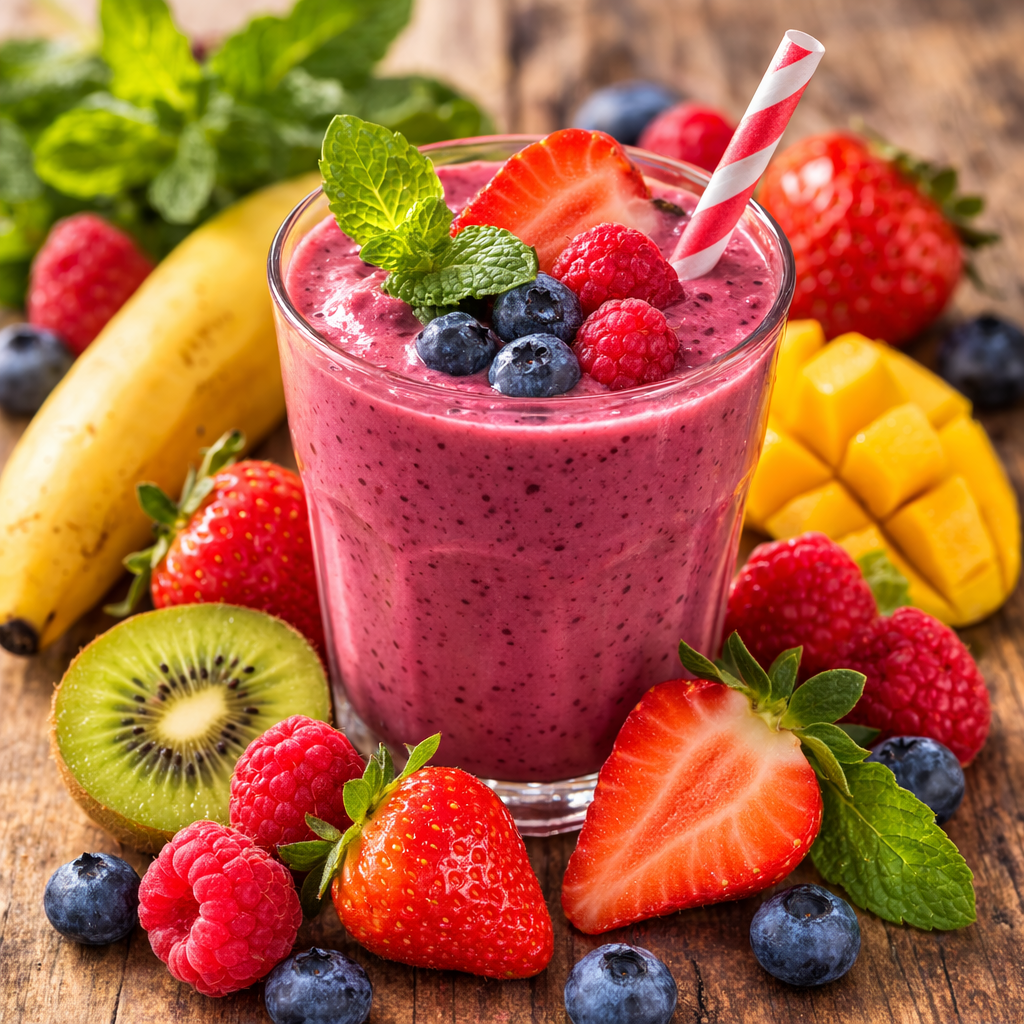 Illustration zum Thema Smoothies in der Schwangerschaft